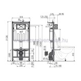 Alcaplast wc tartly gipszkartonhoz sadromodul 1120mm