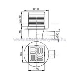 Alcaplast padlsszefoly 105x105/50mm oldalkivez.