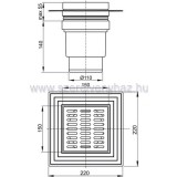 Alcaplast padlsszefoly 150x150x110 alskivez. rm rcs