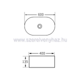 Artist mosd� ov�lis csaplyuk n�lk�l  60x40x13,5cm csak pultra