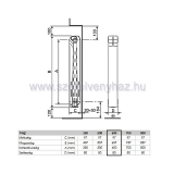 Fondital raditor alu ntvny exclusivo 7 tagos 600 133w/tag 657x560mm