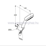 Kludi logo 1s kzi zuhanyszett fix tartval ef