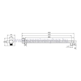 Zuhanykar fali 400mm aqualine tq043 ef