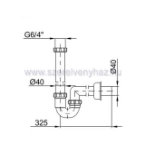 Mosogat szifon 1m cs st638/3