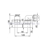 Zuhanytlca szifon lapos sty-536/3