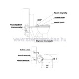 Toilette-nett wc lke bid csapteleppel 520t